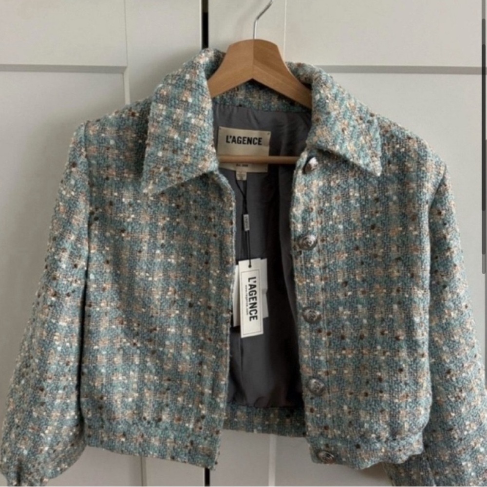 ❌SOLD❌L’agence Jia Tweed Crop Jacket - Picture 3 of 8